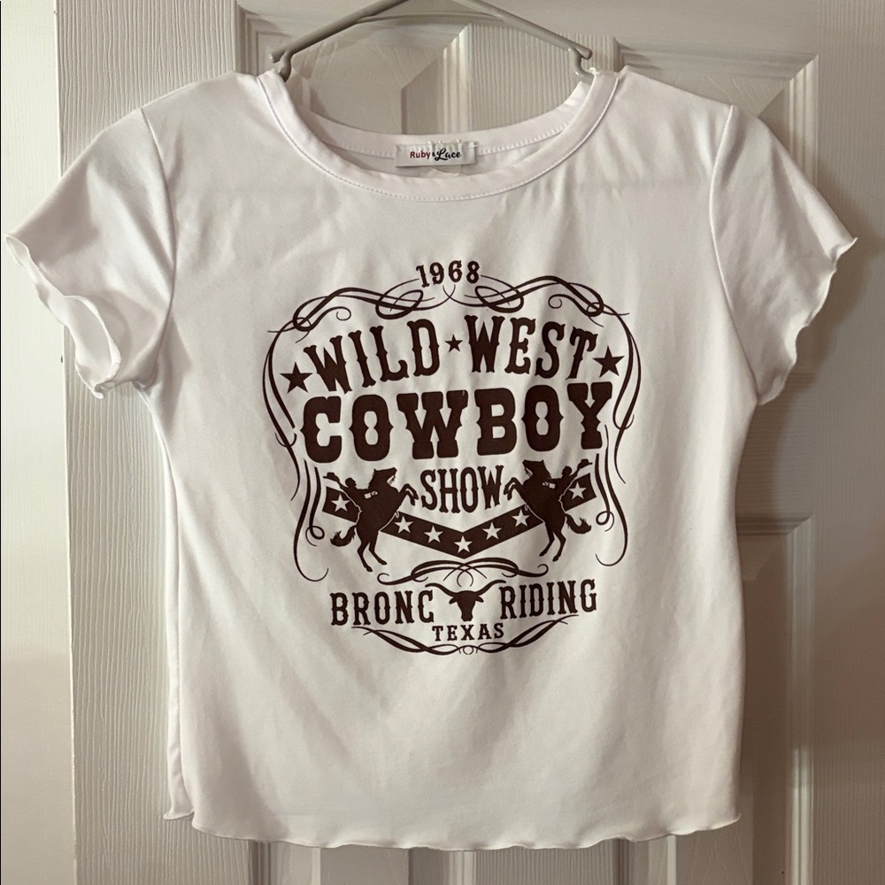 Amazon White Cowboy Graphic Tee